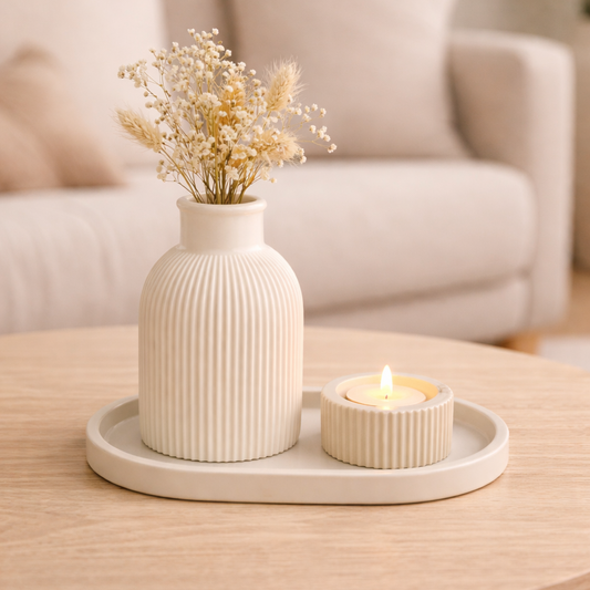 Vase & Teelichthalter | Deko-Set