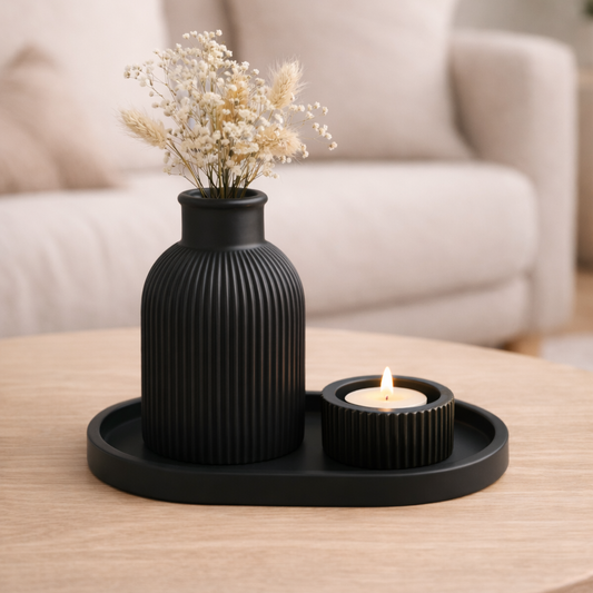 Vase & Teelichthalter | Deko-Set