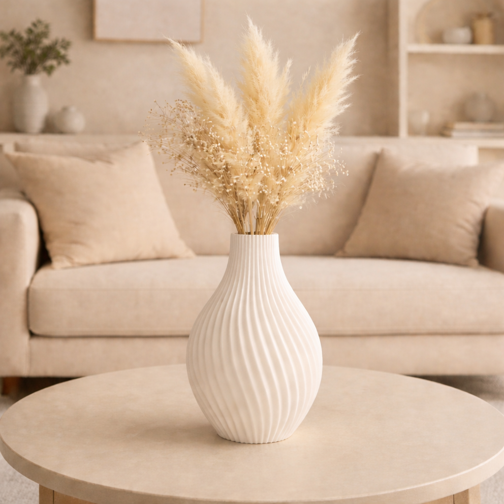 Gerippte Designvase