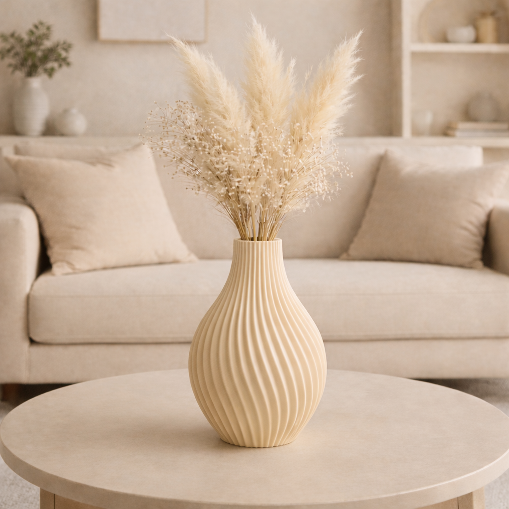 Gerippte Designvase