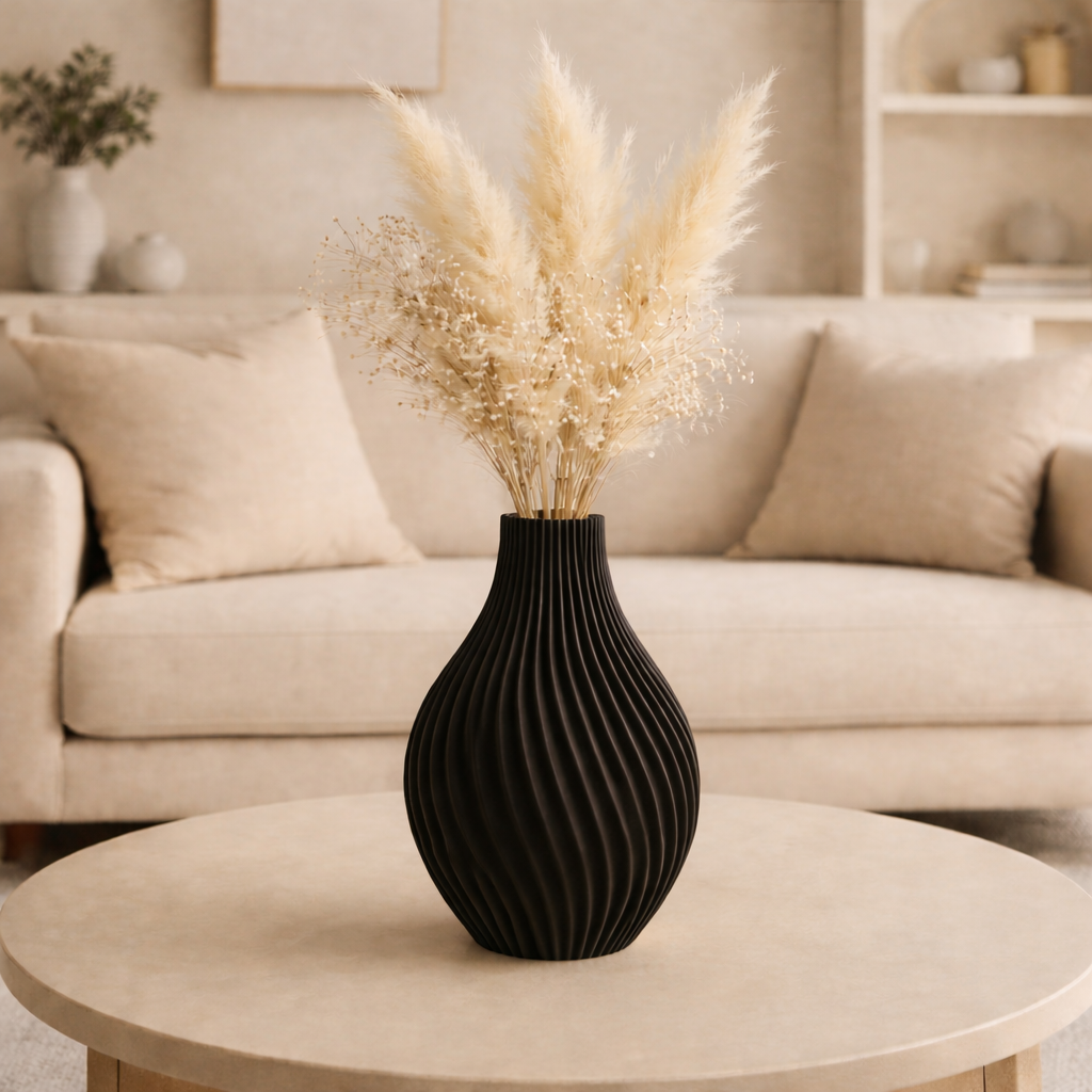 Gerippte Designvase