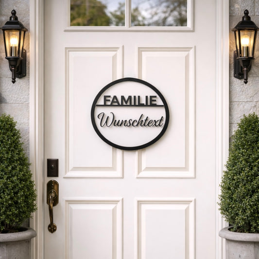 Personalisiertes Türschild Familie