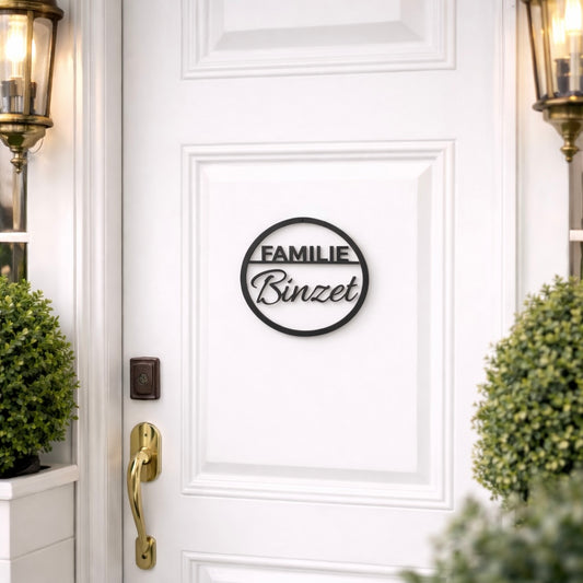 Personalisiertes Türschild Familie