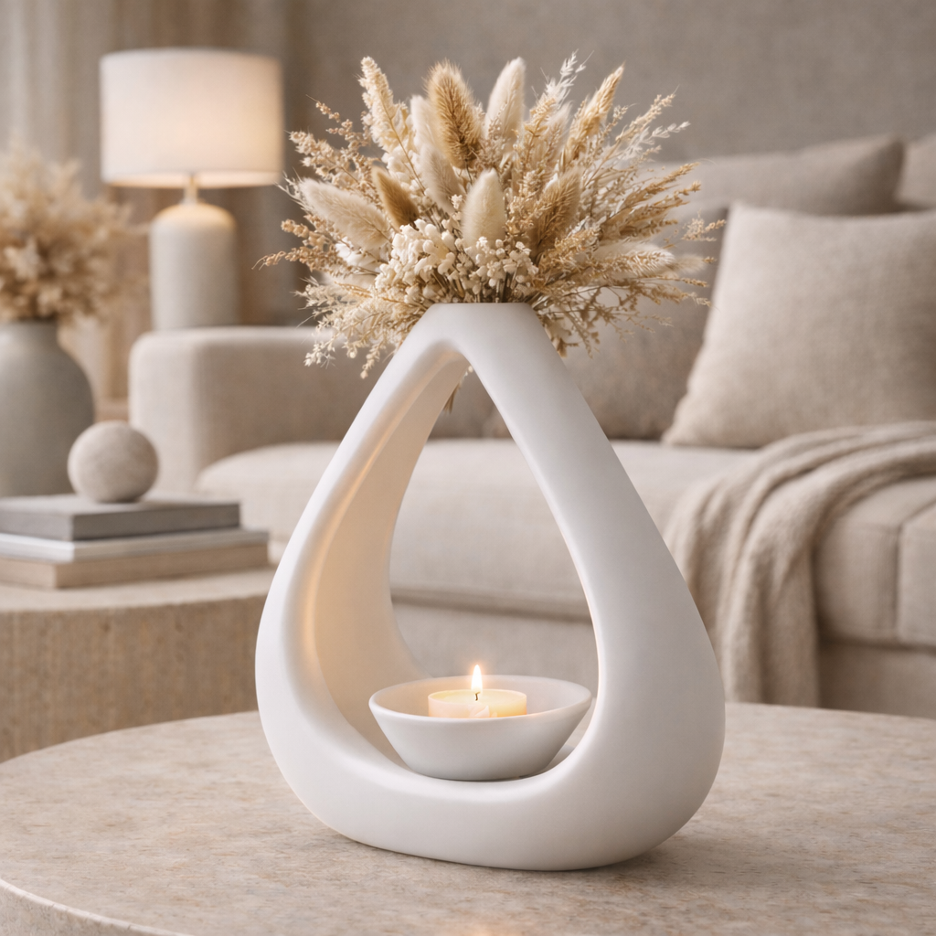 DROP Design-Vase mit Teelichthalter