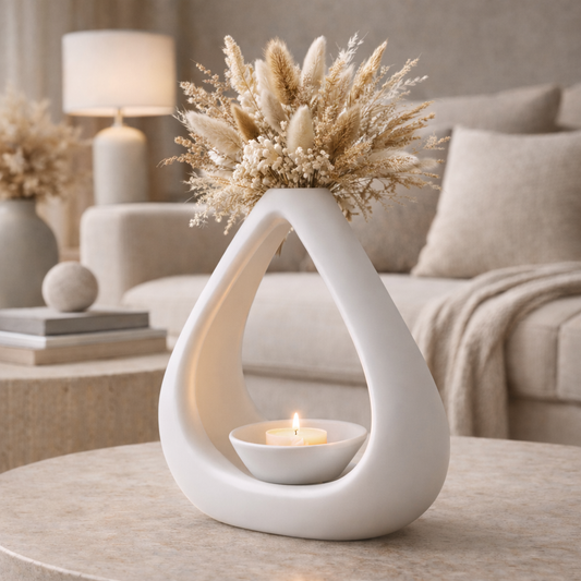 DROP Design-Vase mit Teelichthalter