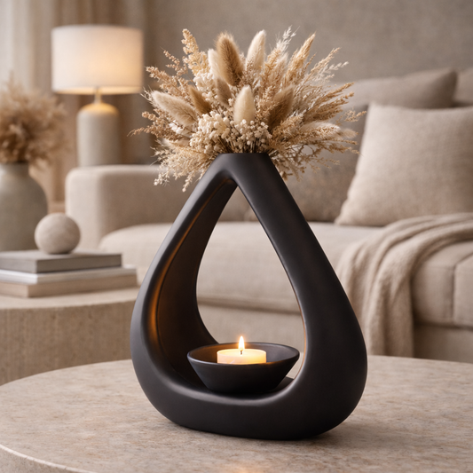 DROP Design-Vase mit Teelichthalter