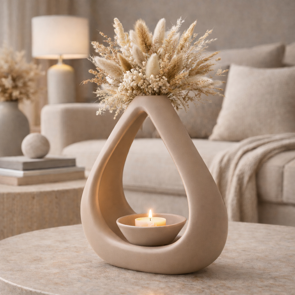 DROP Design-Vase mit Teelichthalter