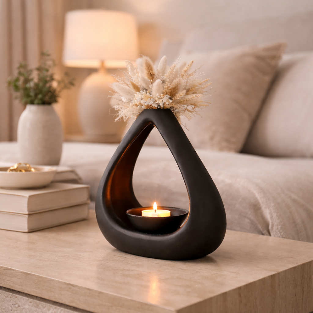 DROP Design-Vase mit Teelichthalter