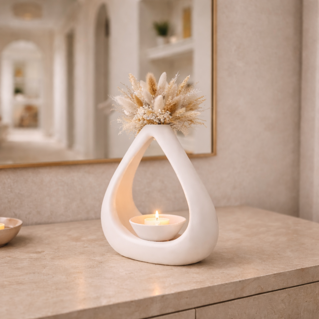 DROP Design-Vase mit Teelichthalter